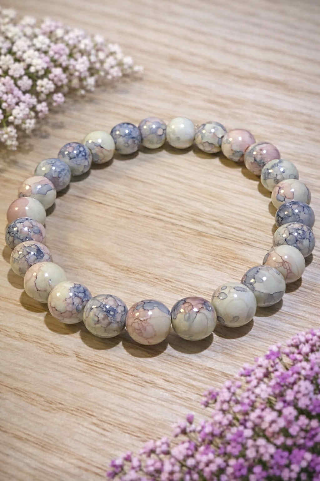 Bransoletka ze szklanych koralików