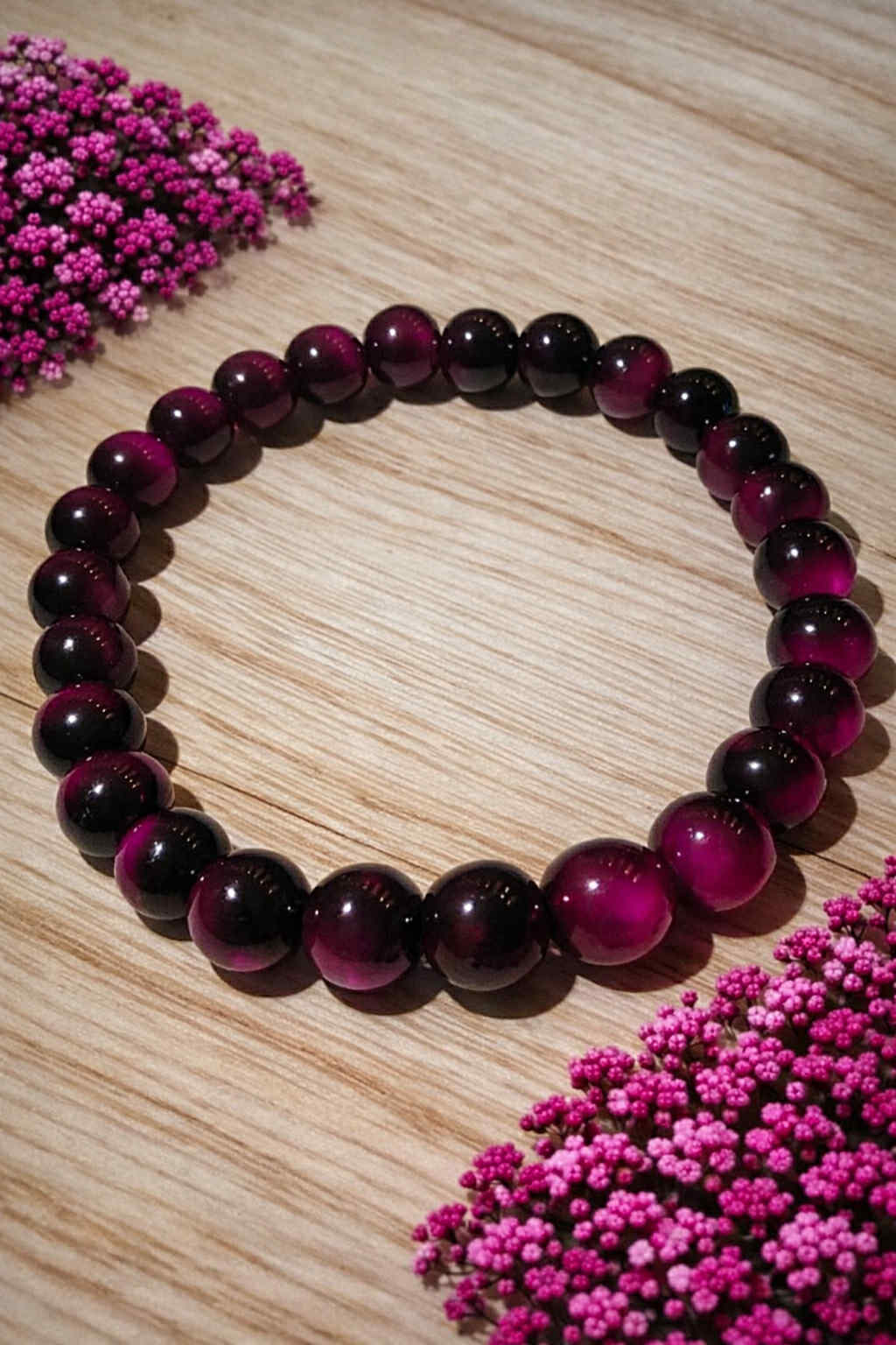 Bransoletka ze szklanych koralików