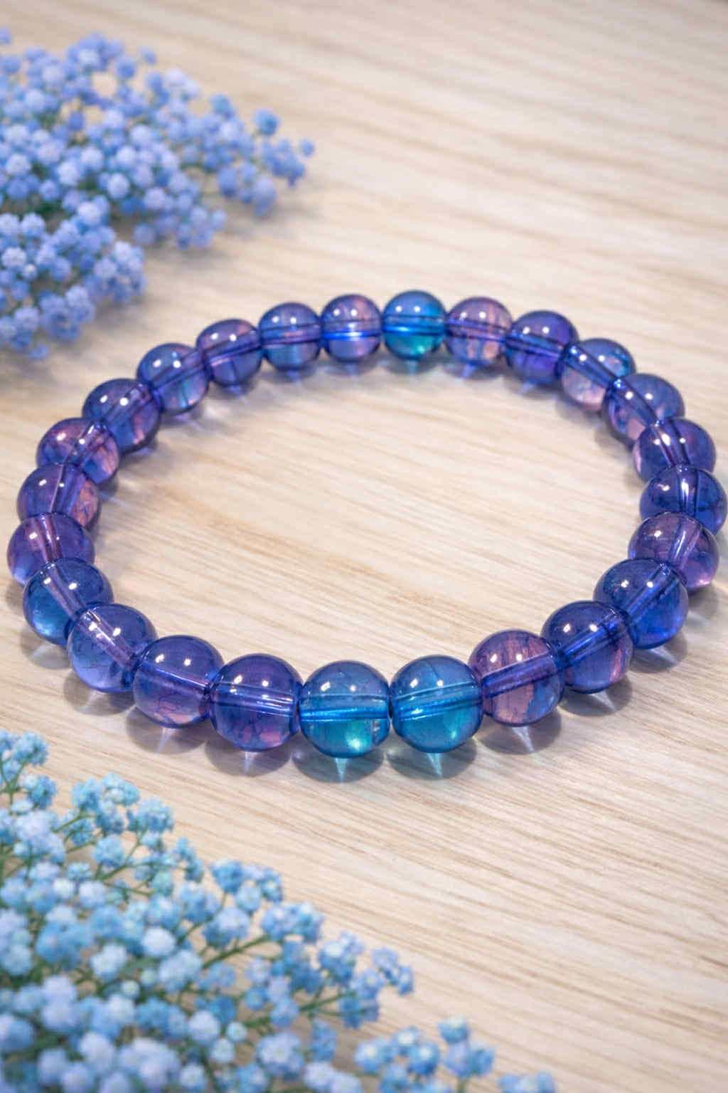 Bransoletka ze szklanych koralików