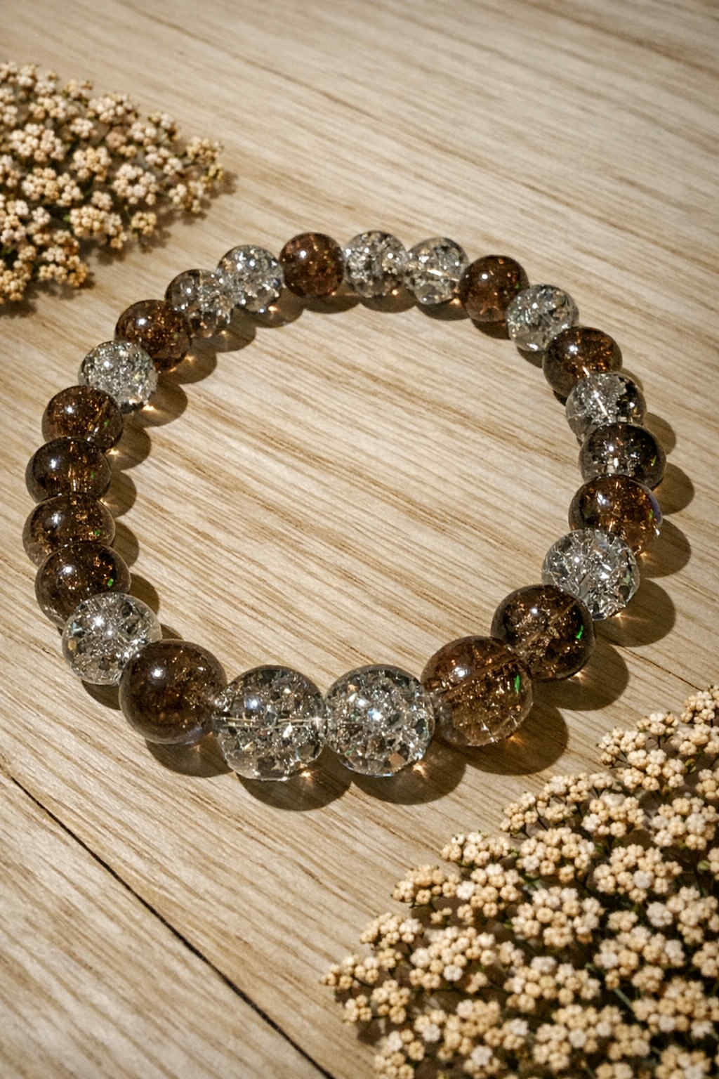 Bransoletka ze szklanych koralików