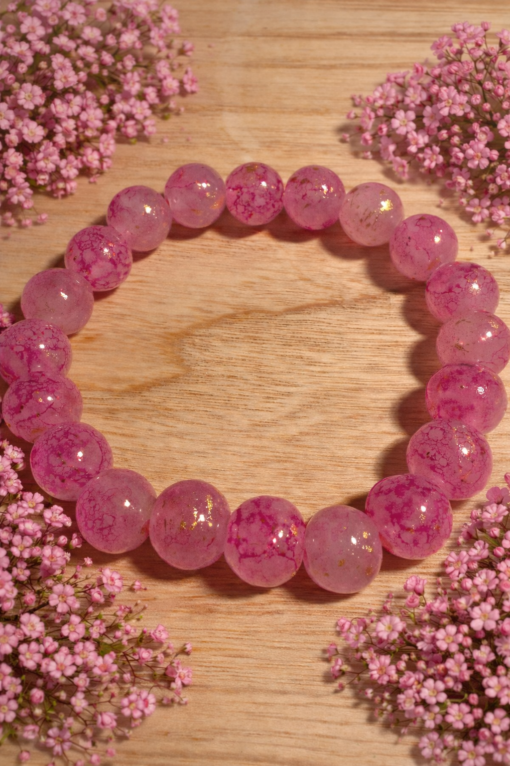 Bransoletka ze szklanych koralików