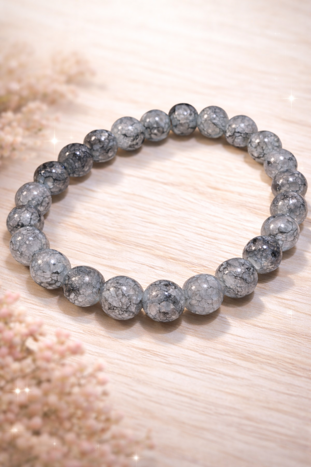 Bransoletka ze szklanych koralików