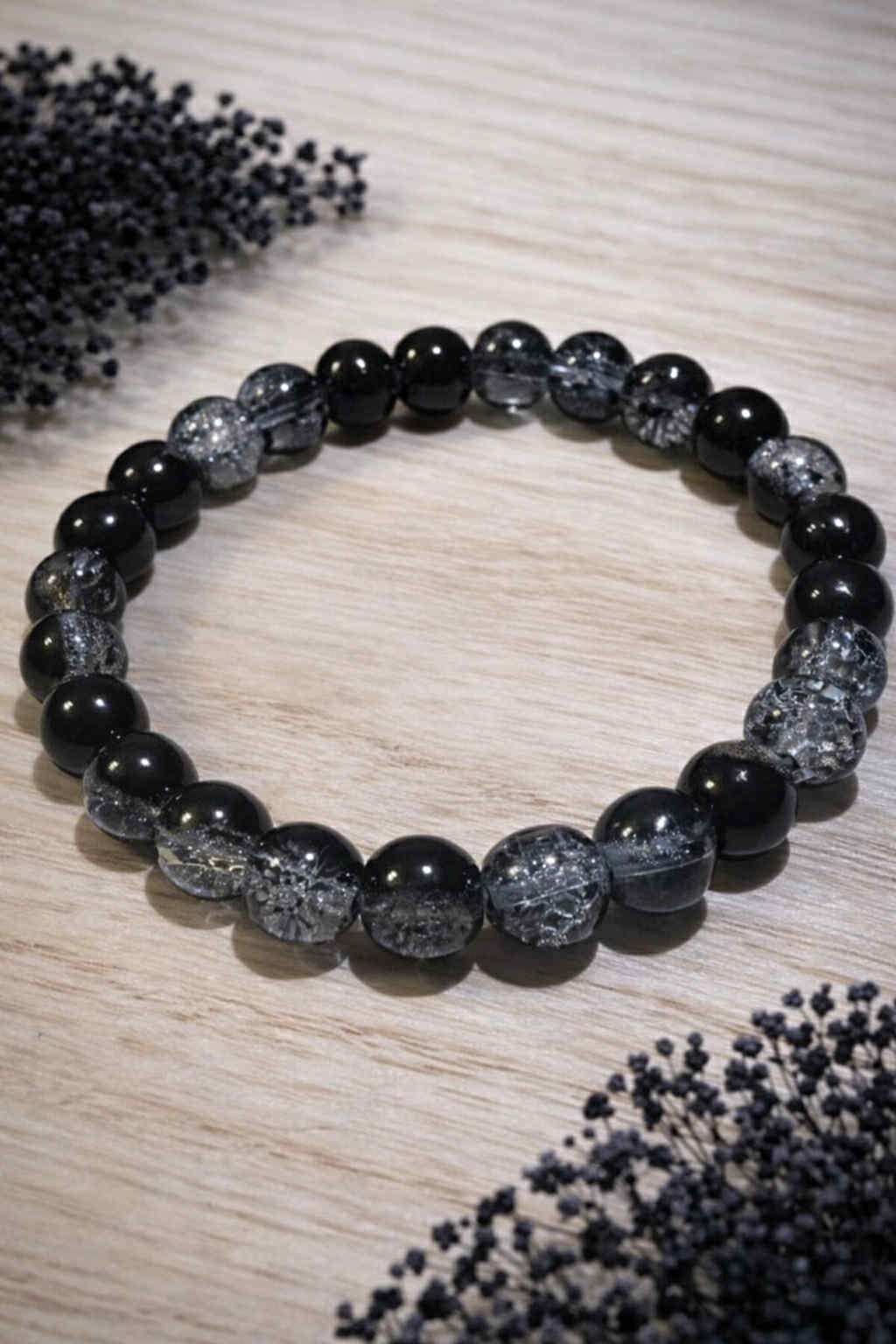 Bransoletka ze szklanych koralików