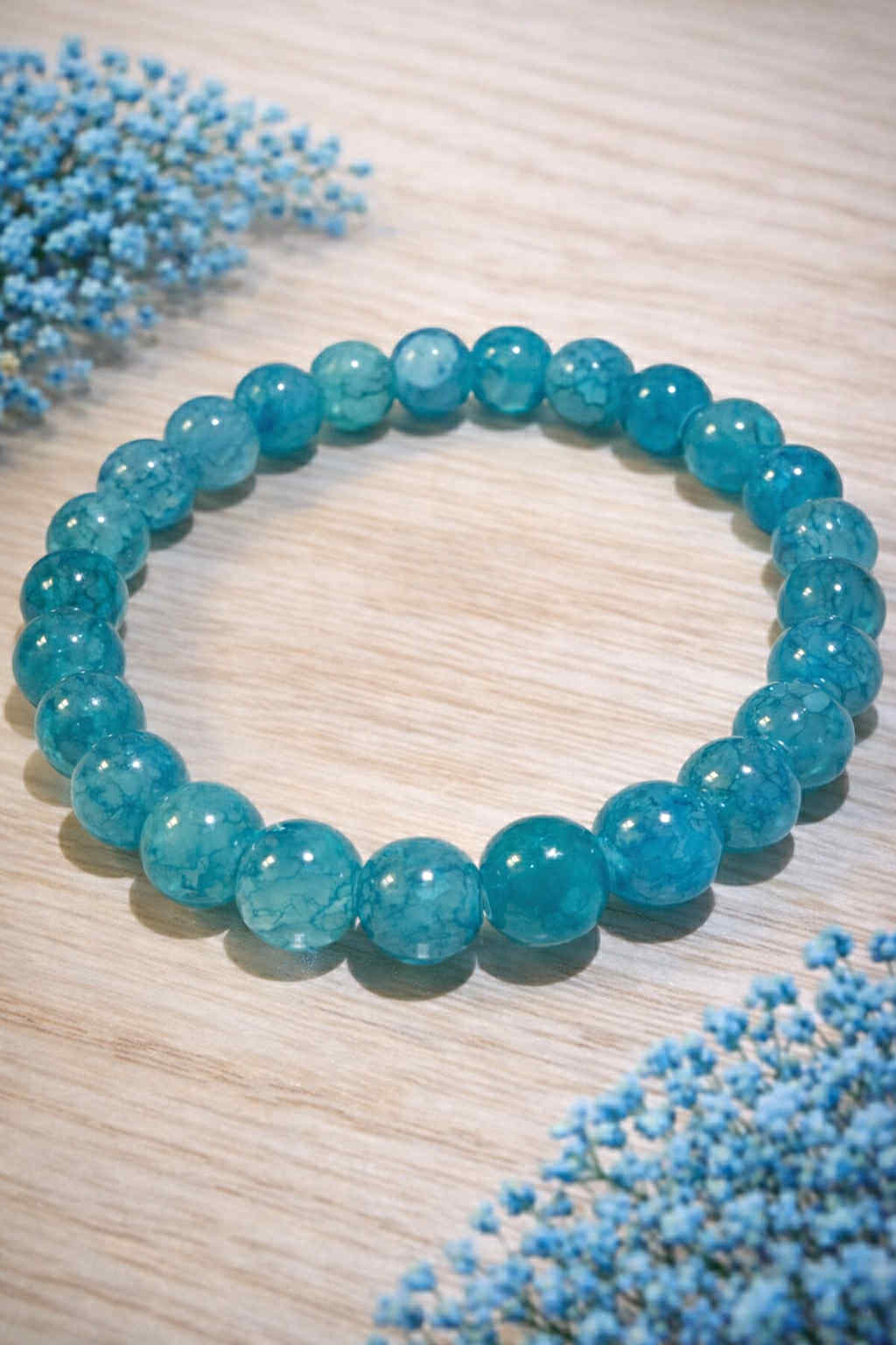 Bransoletka ze szklanych koralików