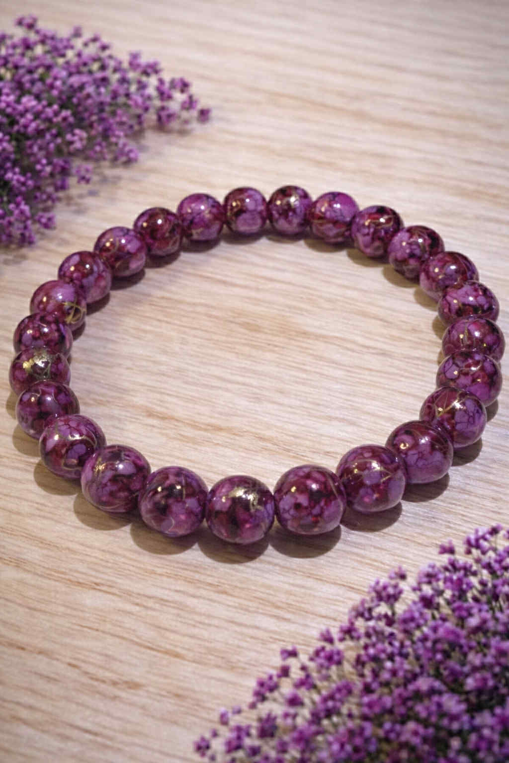 Bransoletka ze szklanych koralików